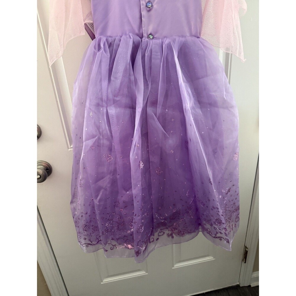 Disney Store Princess Rapunzel Deluxe Light Up Costume Tiara Wand Size 5/6 FLAW - Picture 12 of 15